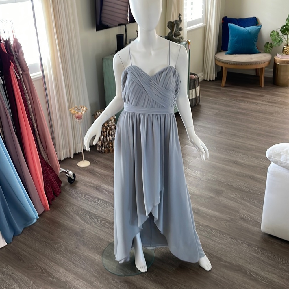 Bridal WToo grey gown strapless or with straps in size 10